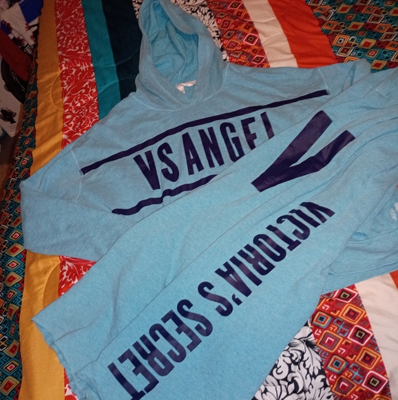 Victoria's Secret Hoodie Sweats Outfit L M VS Vintage Y2K Outfit Sweatsuit - Picture 1 of 5